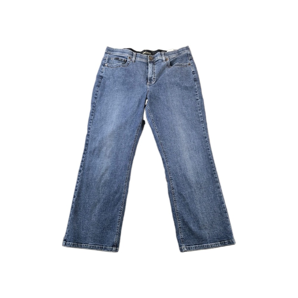LEE Women's Comfort Waistband Stretch Denim Jeans High Rise 36" X 26" Petite